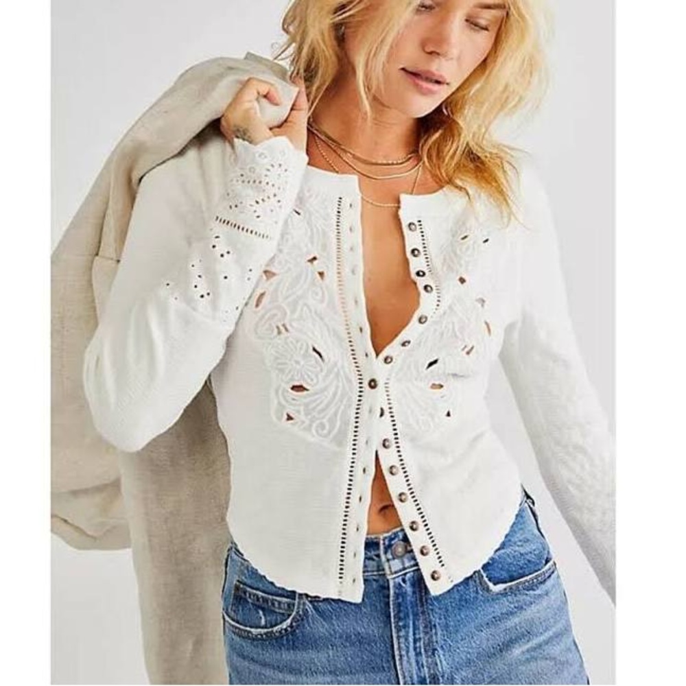 Free People Sidelines Top in Ivory